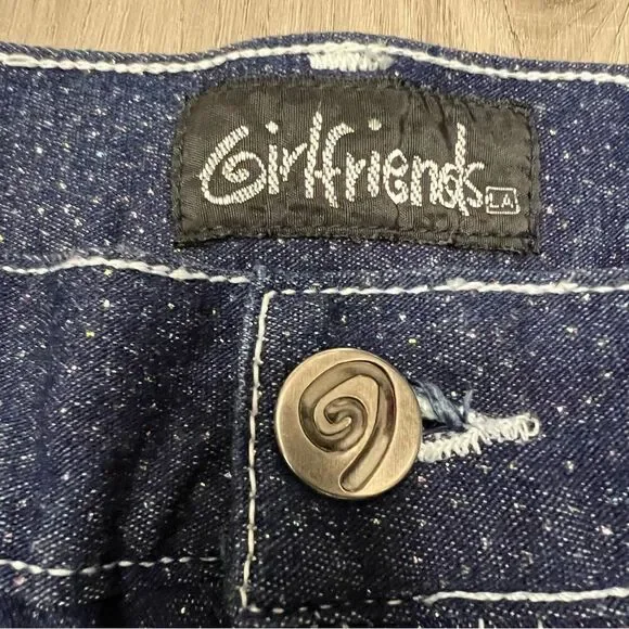 Girlfriends LA vintage y2k deadstock bootcut sparkly jeans NWOT Sz 15 stretchy - Picture 13 of 14